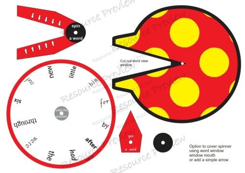 Sightword spinner Lv1-2