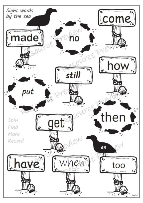 Sight word activities Lv1-4 - Image 4