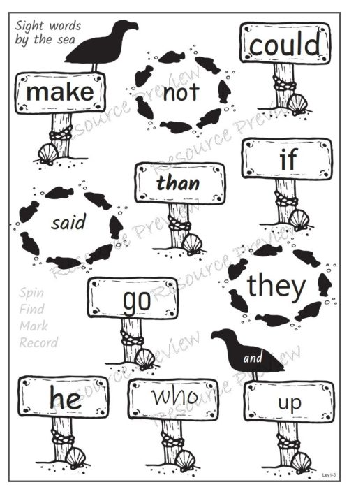 Sight word activities Lv1-5 - Image 4