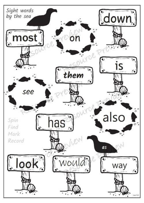 Sight word activities Lv1-8 - Image 4