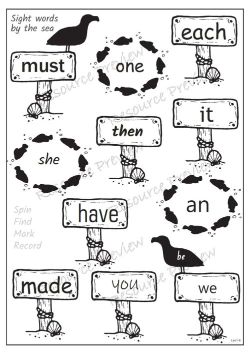 Sight word activities Lv1-9 - Image 4