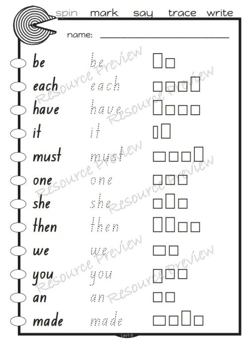 Sight word activities Lv1-9 - Image 5
