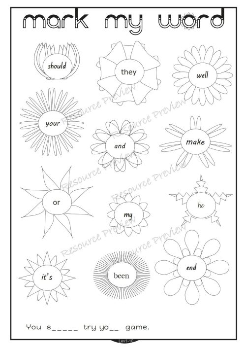 Sight word activities Lv1-10 - Image 5