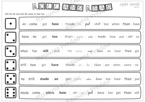 Sight word activities Lv1-4 - Image 4
