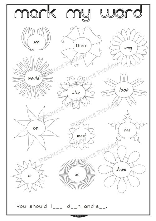 Sight word activities Lv1-8 - Image 5