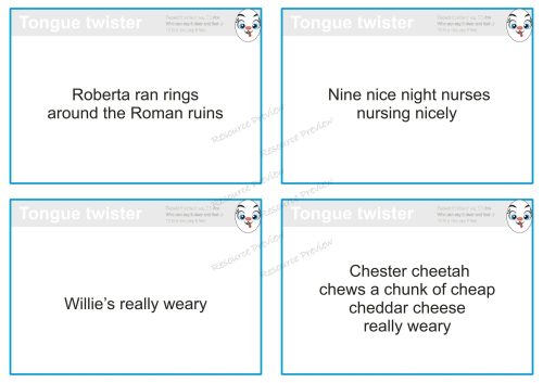 Tongue twister cards x40 - Image 4