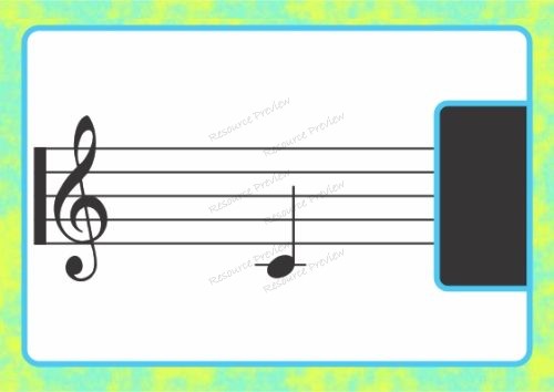 Music notes flashcards - Treble