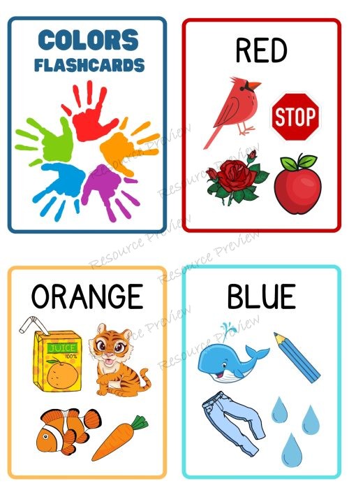 Colors flashcard and poster