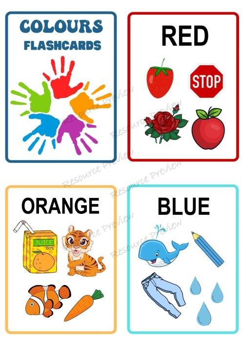 Colours flashcard and poster