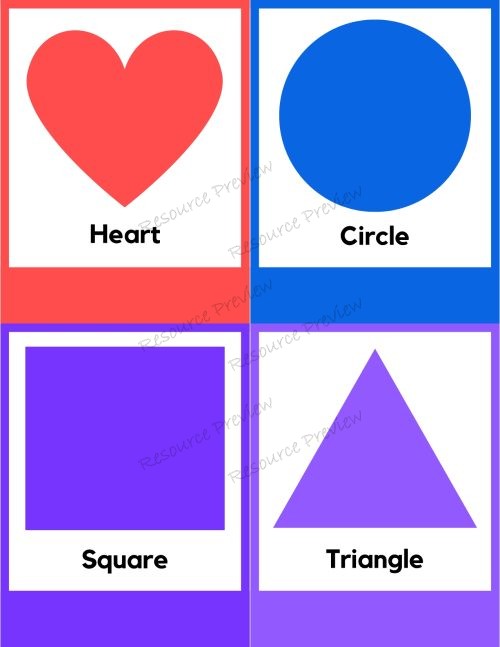 Shape flashcards and posters