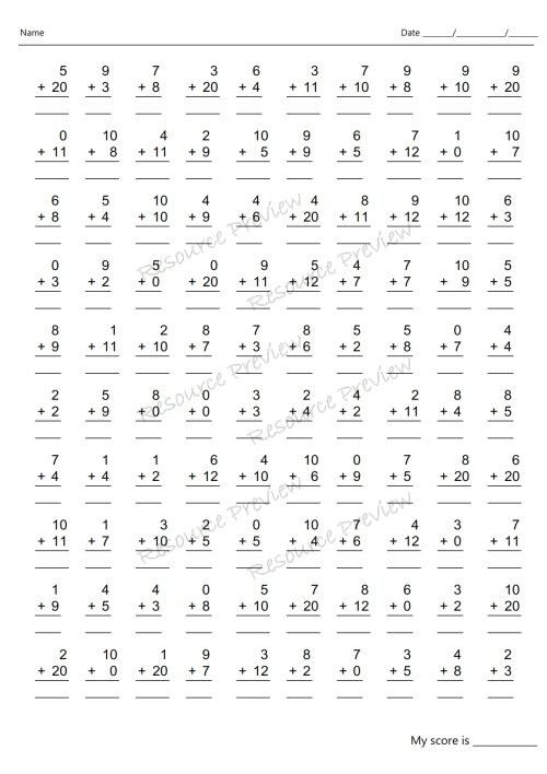 Five minute mixed Drill Set 0-20 Bundle