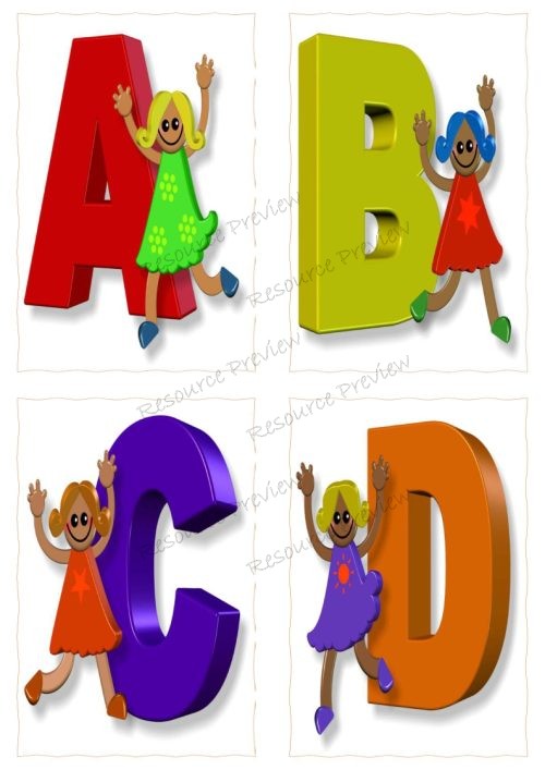 Uppercase alphabet posters +