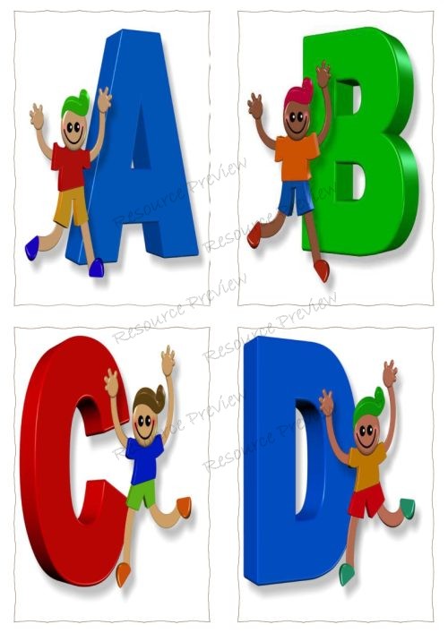 Uppercase alphabet posters +
