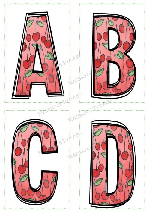 Uppercase alphabet posters +