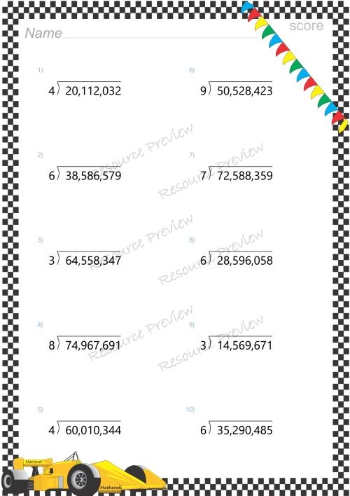 7+dig / 1dig Division with remainder - Image 4