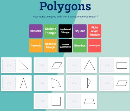 Polygon shapes  3-10v