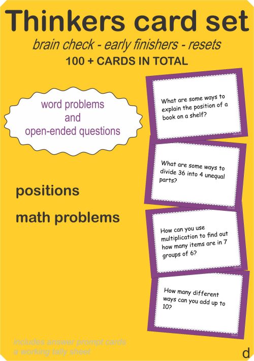 Word problems  general and open ended d